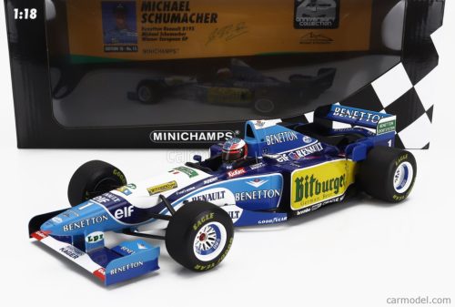 BENETTON  F1 B195 TEAM MILD SEVEN RENAULT N 1 WORLD CHAMPION WINNER EUROPEAN GP 1995 MICHAEL SCHUMACHER  BLUE YELLOW