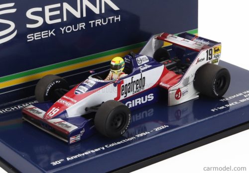 TOLEMAN  F1  TG183B HART N 19 BRAZILIAN GP DIRTY VERSION 1984 AYRTON SENNA  WHITE BLUE RED