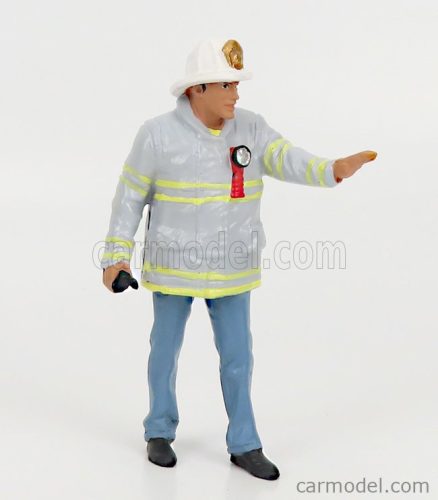 FIGURES  FIREFIGHTERS - FIRE CAPTAIN  GREY BLUE