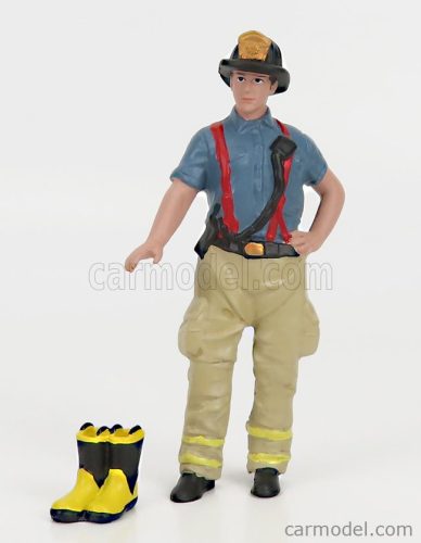 FIGURES  FIREFIGHTERS - GETTING READY  BLUE BEIGE