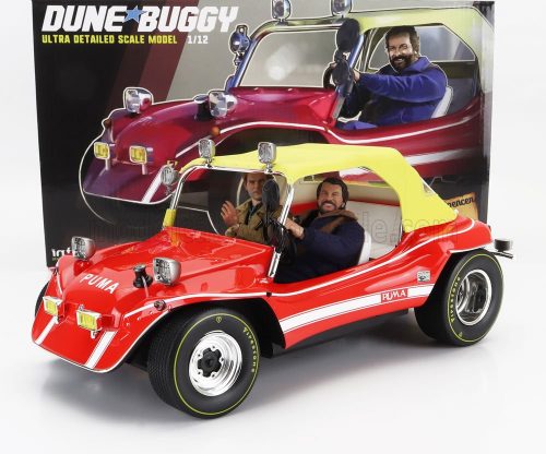 PUMA  DUNE BUGGY 1972 - WITH BUD SPENCER AND TERENCE HILL ACTION FIGURES - TV SERIES - ALTRIMENTI CI ARRABBIAMO  RED YELLOW