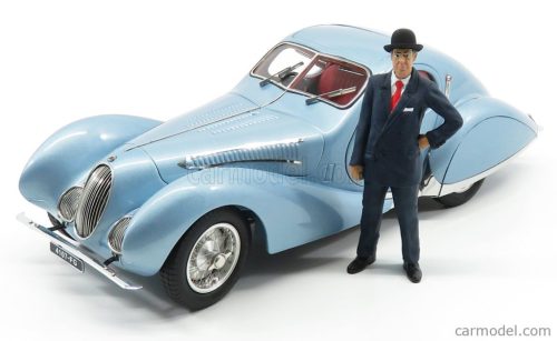 TALBOT LAGO  T150 COUPE C-SS TEARDROP FIGONI & FALASCHI CONCORSO D'ELEGANZA 1937 WITH FIGURE AND TROPHY  LIGHT BLUE MET