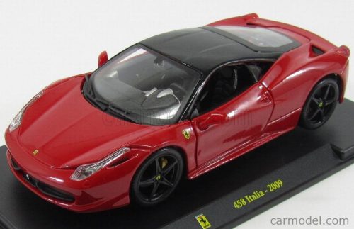 FERRARI  458 ITALIA 8C 2009 - CON VETRINA - WITH SHOWCASE  RED BLACK