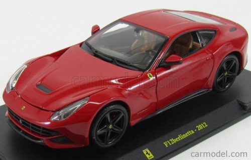 FERRARI  F12 BERLINETTA 2012 - CON VETRINA - WITH SHOWCASE  RED