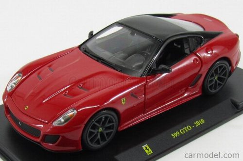 FERRARI  599 GTO 2010 - CON VETRINA - WITH SHOWCASE  RED BLACK