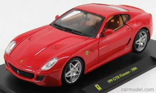 FERRARI  599 GTB FIORANO 2006 - CON VETRINA - WITH SHOWCASE  RED