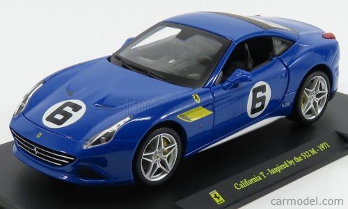 FERRARI  CALIFORNIA T N 6 1971 - INSPIRED BY THE 512M - CON VETRINA - WITH SHOWCASE  BLUE