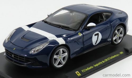 FERRARI  F12 BERLINETTA N 7 2012 - INSPIRED BY THE 250 GT BERLINETTA - CON VETRINA - WITH SHOWCASE  BLUE WHITE