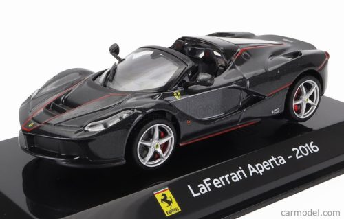 FERRARI  LAFERRARI APERTA SPIDER 2016 - CON VETRINA - WITH SHOWCASE  BLACK