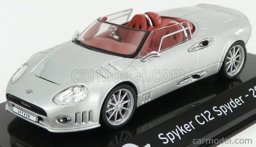 SPYKER  C12 SPYDER 2008 - CON VETRINA - WITH SHOWCASE  SILVER