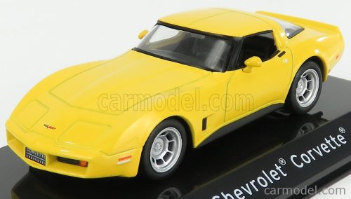 CHEVROLET  CORVETTE 1980 - CON VETRINA - WITH SHOWCASE  YELLOW