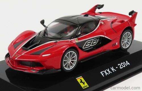 FERRARI  FXX-K N 88 2014 - CON VETRINA - WITH SHOWCASE  RED BLACK