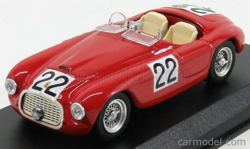 FERRARI  166MM 2.0L V12 SPIDER TEAM PETER MITCHELL-THOMSON N 22 WINNER 24h LE MANS 1949 L.CHINETTI - L.SELSDSON  RED