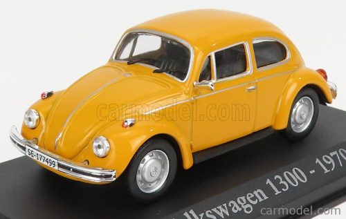 VOLKSWAGEN  BEETLE KAFER 1300 1970 - CON VETRINA - WITH SHOWCASE  YELLOW