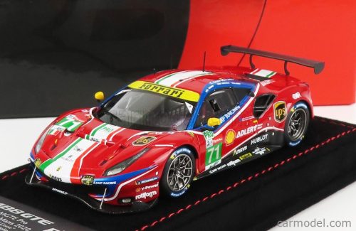 FERRARI  488 GTE EVO 3.9L TURBO V8 TEAM AF CORSE N 71 LMGTE PRO CLASS 24h LE MANS 2020 S.BIRD - M.MOLINA - D.RIGON - CON VETRINA - WITH SHOWCASE