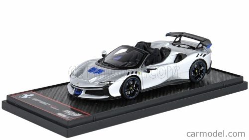 FERRARI  SF90 XX STRADALE SPIDER 2024  ARGENTO NURBURGRING - SILVER BLUE BLACK