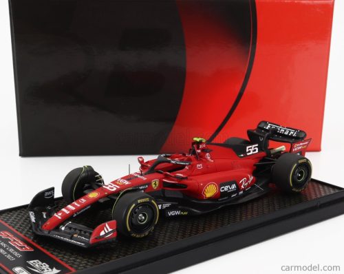 FERRARI  F1  SF-23 TEAM SCUDERIA FERRARI N 55 BELGIUM GP 2023 CARLOS SAINZ  RED BLACK