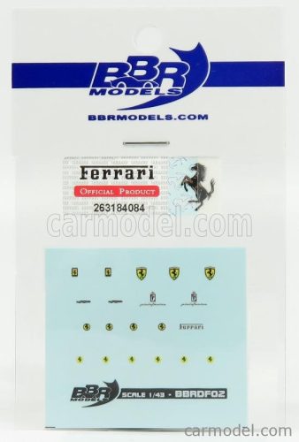 FERRARI  DECALS - HIGH QUALITY - WITH THREADS OF REAL CHROME - MATRICA