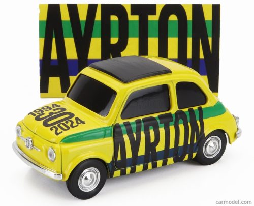 FIAT  500 BRUMS AYRTON - 30th ANNIVERSARY 1994-2024  YELLOW GREEN