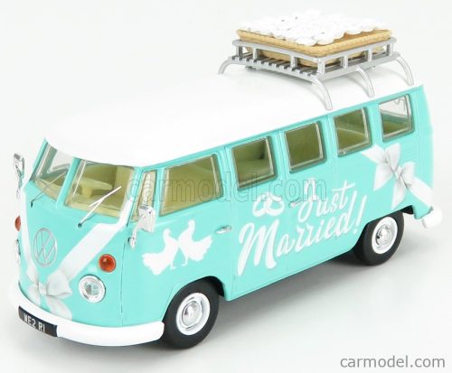 VOLKSWAGEN  T1 MINIBUS JUST MARRIED 1961  LIGHT BLUE WHITE