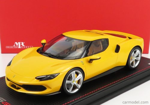 FERRARI  296 GTB HYBRID 830HP V6 2021 - CON VETRINA - WITH SHOWCASE  GIALLO TRISTRATO - YELLOW MET