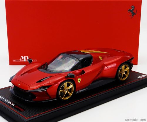 FERRARI  DAYTONA SP3 2022 - CON VETRINA - WITH SHOWCASE  ROSSO MAGMA - GOLD RED MET BLACK