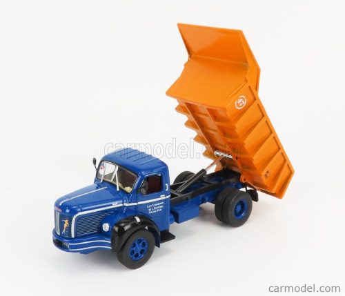 BERLIET  GLM10 TRUCK CASSONE RIBALTABILE 1953 - MOVIMENTO TERRA  BLUE ORANGE