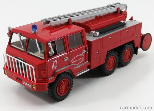 BERLIET  FF 6X6 FPT HR TANKER TRUCK FIRE ENGINE VIGILI DEL FUOCO SERVICE DEPARTEMENTAL SECOURS 1971  RED