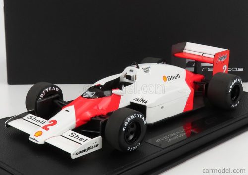 McLAREN  F1  MP4/2C N 2 SEASON 1986 KEKE ROSBERG - CON VETRINA - WITH SHOWCASE  WHITE RED