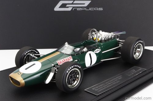 BRABHAM  F1  BT24 REPCO N 1 2nd MEXICO GP 1967 JACK BRABHAM - CON VETRINA - WITH SHOWCASE  GREEN GOLD