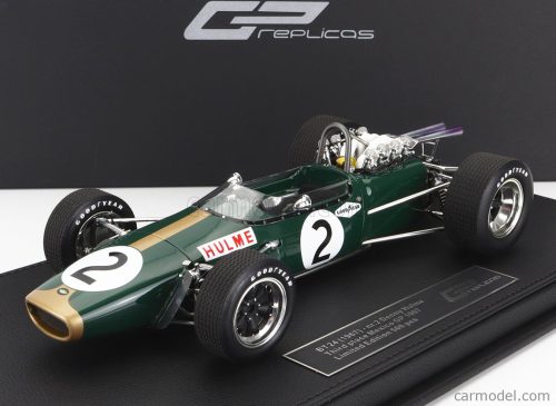 BRABHAM  F1  BT24 REPCO N 2 3rd MEXICO GP DENIS HULME 1967 WORLD CHAMPION - CON VETRINA - WITH SHOWCASE  GREEN GOLD