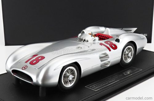 MERCEDES BENZ - F1 W196R STREAMLINERS N 18 WINNER FRANCE GP JUAN MANUEL FANGIO 1954 WORLD CHAMPION - CON VETRINA - WITH SHOWCASE