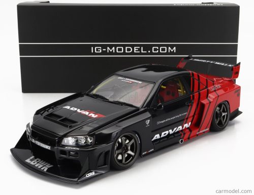 NISSAN   SKYLINE ER-34 LB WORKS SUPER SILHOUETTE ADVAN 1996   BLACK RED