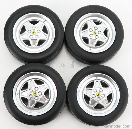 ACCESSORIES  FERRARI 328GTS/GTB 4X WHEELS AND TYRE SET 1985  BLACK