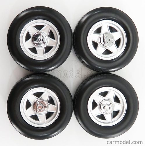 ACCESSORIES  FERRARI 512BB -365GT4/BB - 4X WHEELS AND TYRE SET 1973  BLACK