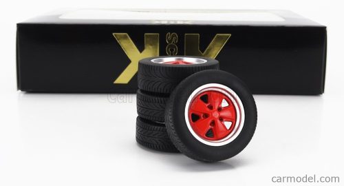 ACCESSORIES  SET 4X WHEELS AND RIMS FOR PORSCHE 911 CARRERA CLUBSPORT  RED