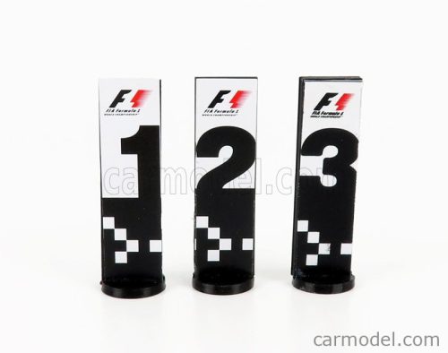 ACCESSORIES  F1  WORLD CHAMPION PLATE PIT BOARD - 1st - 2nd - 3rd PLACE  GREY BLACK YELLOW