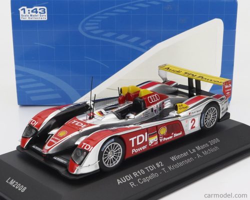 AUDI  R10 TDI 5.5L TURBO V12 TEAM AUDI SPORT NORTH AMERICA N 2 WINNER 24h LE MANS 2008 R.CAPELLO - T.KRISTENSEN - A.McNISH