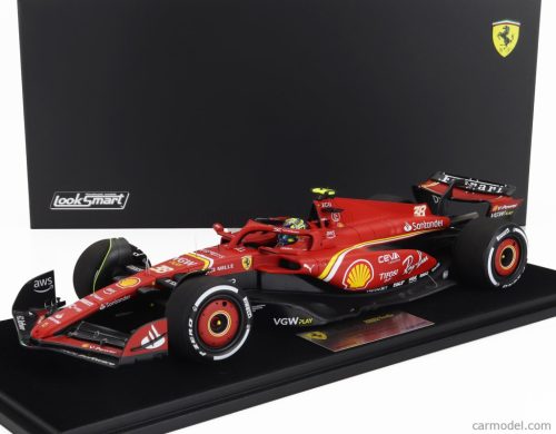 FERRARI  F1  SF-24 TEAM SCUDERIA FERRARI N 38 7th SAUDI ARABIA GP 2024 OLIVER BEARMAN - CON VETRINA - WITH SHOWCASE  RED BLACK