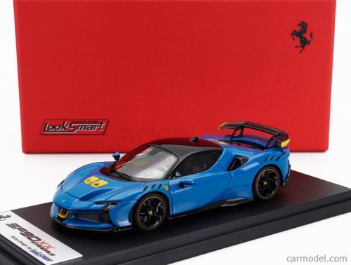 FERRARI  SF90 XX STRADALE 2024  AZZURRO DINO - LIGHT BLUE BLACK YELLOW