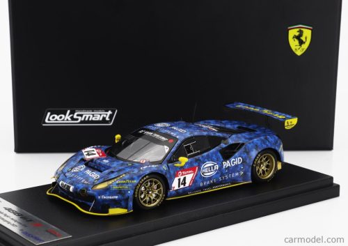 FERRARI  488 GT3 EVO 3.9L TURBO V8 HELLA PAGID RACING ONE TEAM N 14 24h NURBURGRING 2021 CHRISTIAN KOHLHAAS - STEPHAN KOHLER - MIKE JAGER -  NORBERT SCHNEIDER  BLUE