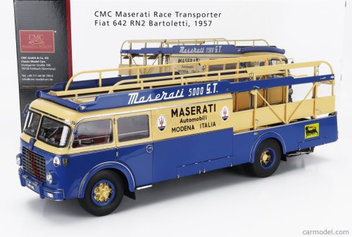 FIAT  642RN2 TRUCK BARTOLETTI MASERATI CAR TRANSPORTER 1957  BLUE YELLOW