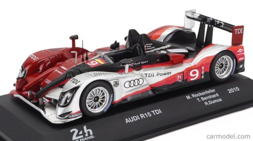 AUDI  R15 TDI PLUS 5.5L TURBO V10 DIESEL TEAM AUDI SPORT NORTH AMERICA N 9 WINNER 24h LE MANS 2010 ROMAIN DUMAS - TIMO BERNHARD - MIKE ROCKENFELLER  RED BLACK SILVER