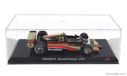 ARROWS  F1  A1 WARTSEINER N 29 SEASON 1979 RICCARDO PATRESE - CON VETRINA - WITH SHOWCASE  GOLD BLACK RED