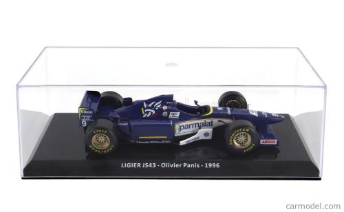 LIGIER  F1  JS43 N 9 SEASON 1996 OLIVIER PANIS - CON VETRINA - WITH SHOWCASE  BLUE WHITE