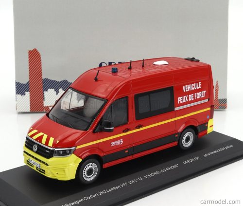 VOLKSWAGEN  KRAFTER L2H2 LAMBERT VFF 13 BOUCHES DE  RHONE VEHICULE FEUX DE FORET SAPEURS POMPIERS 2020  RED YELLOW