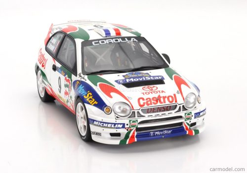 TOYOTA  COROLLA WRC TEAM CASTROL N 9 WINNER RALLY CATALUNYA 1998 DIDIER AURIOL - DENIS GIRAUDET  WHITE BLUE RED