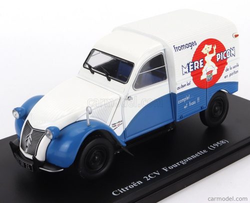 CITROEN  2CV VAN FOURGONETTE MERE PICON 1958 - WITHOUT CARD BOX - SENZA SCATOLA  WHITE BLUE