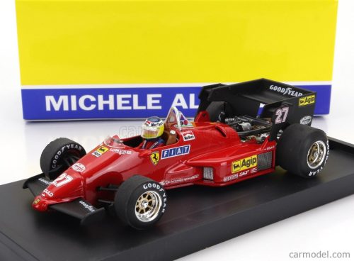 FERRARI  F1 126C4 N 27 WINNER BELGIUM GP 1984 MICHELE ALBORETO - WITH DRIVER FIGURE  RED BLACK