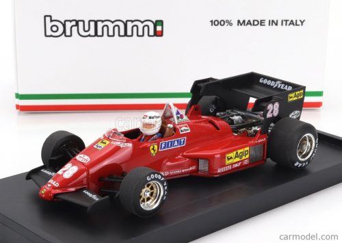 FERRARI  F1  126C4 N 28 BELGIUM GP 1984 RENE ARNOUX - WITH DRIVER FIGURE  RED BLACK